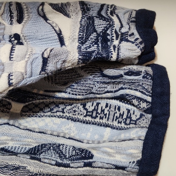 Coogi Australian XL Casmere Silk Pullover Tones of Blue Sweater Vintage 90s - Picture 8 of 12